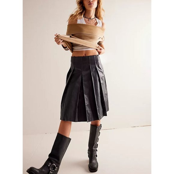 Free People Tan Off-Shoulder Long Sleeve Top - Picture 10 of 12